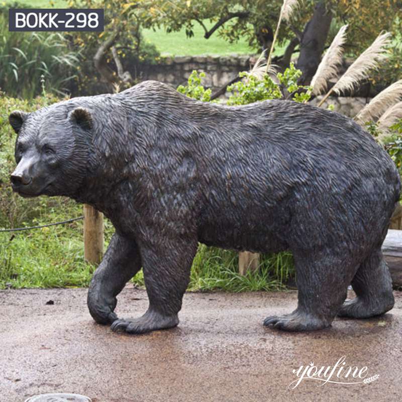Life Size Bronze Bear Statue Outdoor Decor Manufacturer BOKK-298