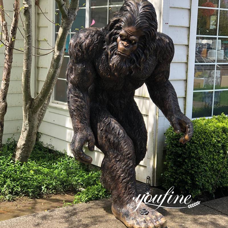 Life Size Bronze Bigfoot Garden Statue for Sale (5)