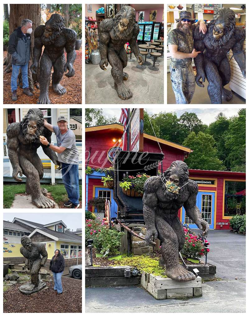 Life Size Bronze Bigfoot Garden Statue for Sale