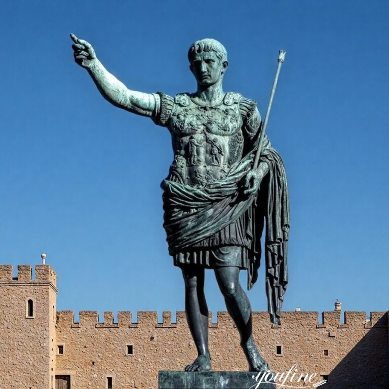 Life Size Bronze Caesar Augustus of Prima Porta Statue Replica for Old Castle Decor