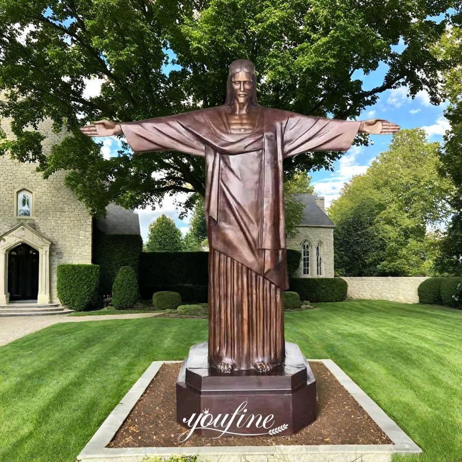 Life Size Bronze Christ the Redeemer Replica Statue for Yard Decor