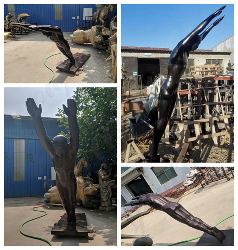 Life Size Bronze Diver Sculpture in YouFine Factory