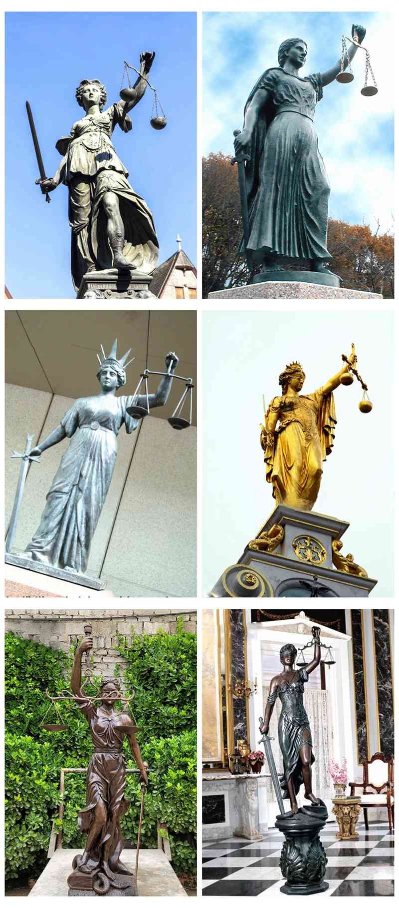 Life Size Bronze Goddess of Law Lady Justice Statue