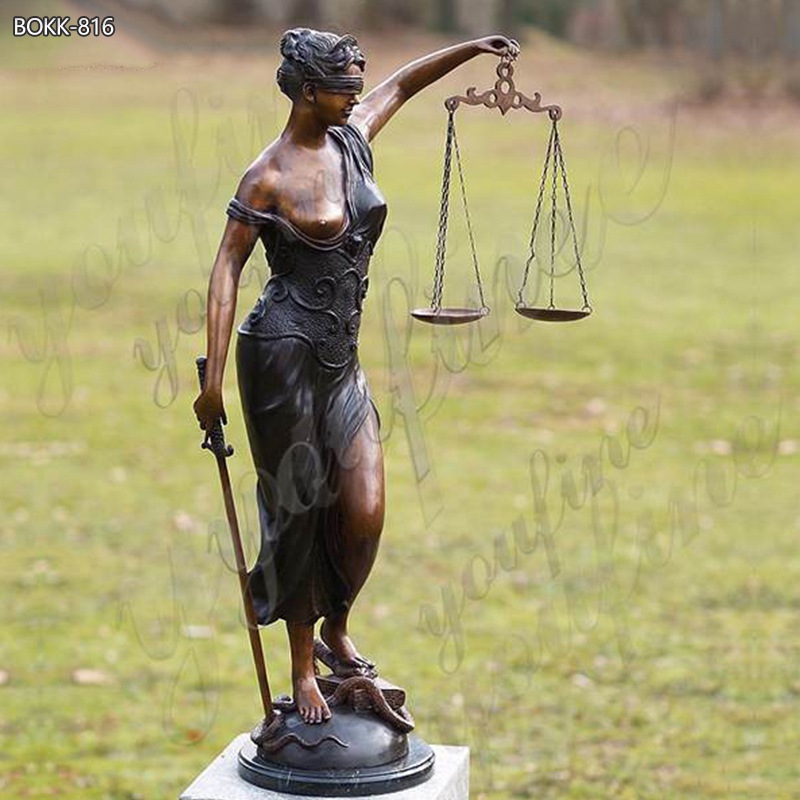 Life Size Bronze Goddess of Law Lady Justice Statue