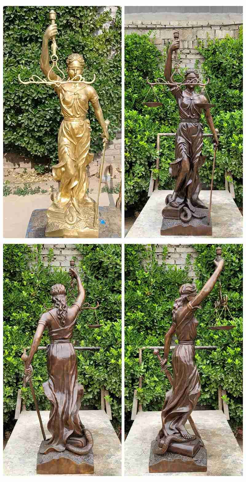 Life Size Bronze Goddess of Law Lady Justice Statue