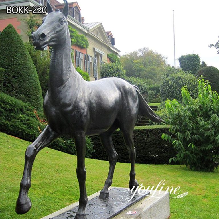 Life Size Bronze Horse Jappeloup Statue for Sale (1)