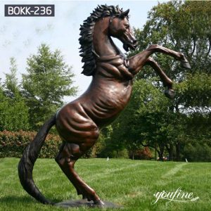  » Life Size Bronze Jumping Horse Sculpture from Manufacturer BOKK-236