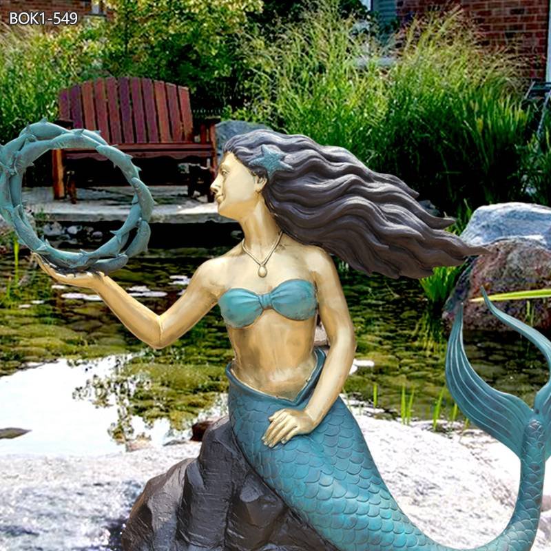 Life Size Bronze Mermaid Statues for Outside