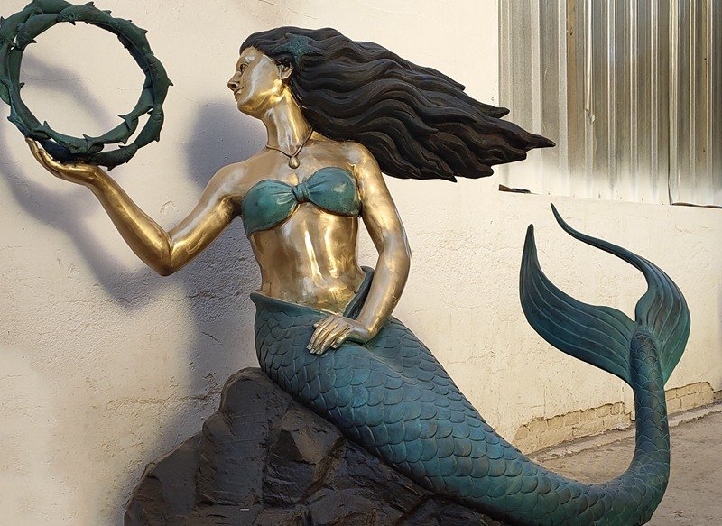 Life Size Bronze Mermaid Statues for Outside