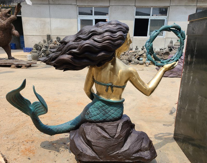 Life Size Bronze Mermaid Statues for Outside