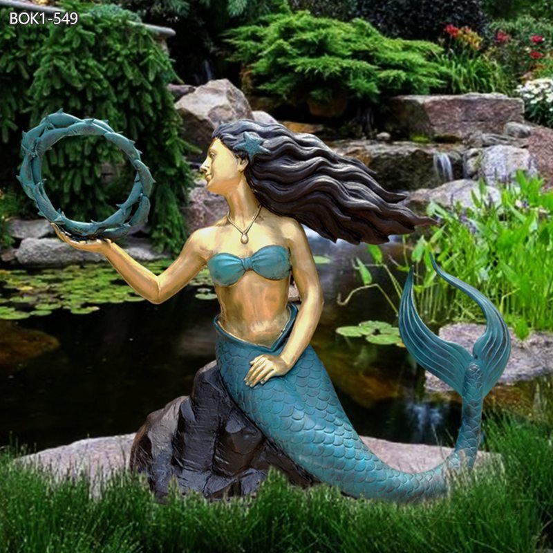 Life Size Bronze Mermaid Statues for Outside