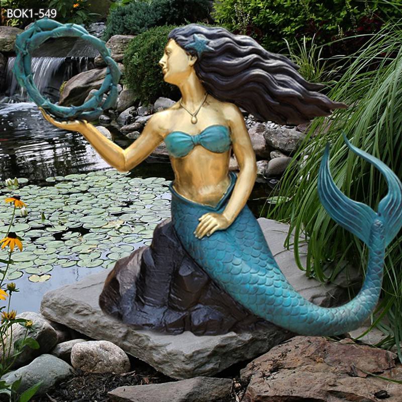 Life Size Bronze Mermaid Statues for Outside