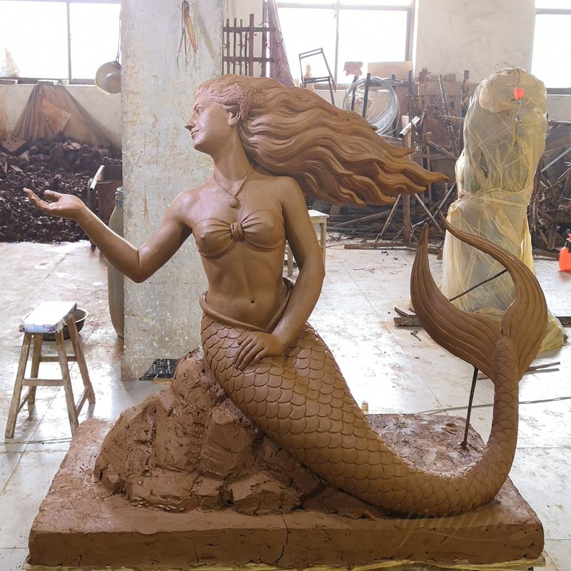 Life Size Bronze Mermaid Statues for Outside