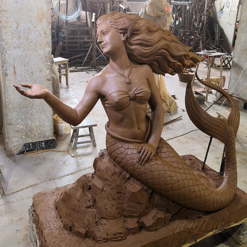 Life Size Bronze Mermaid Statues for Outside