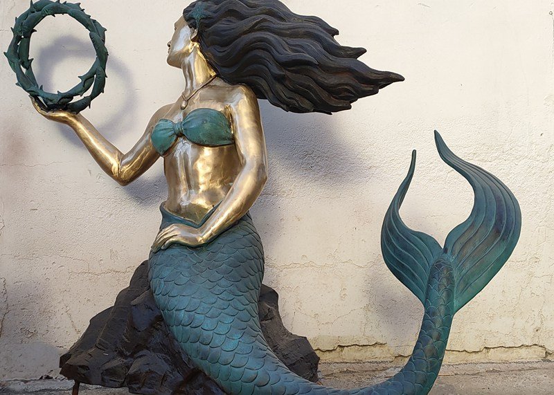 Life Size Bronze Mermaid Statues for Outside