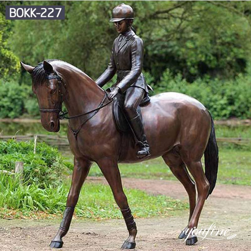 Life Size Bronze Racehorse Sculpture Lawn Decor for Sale BOKK-227