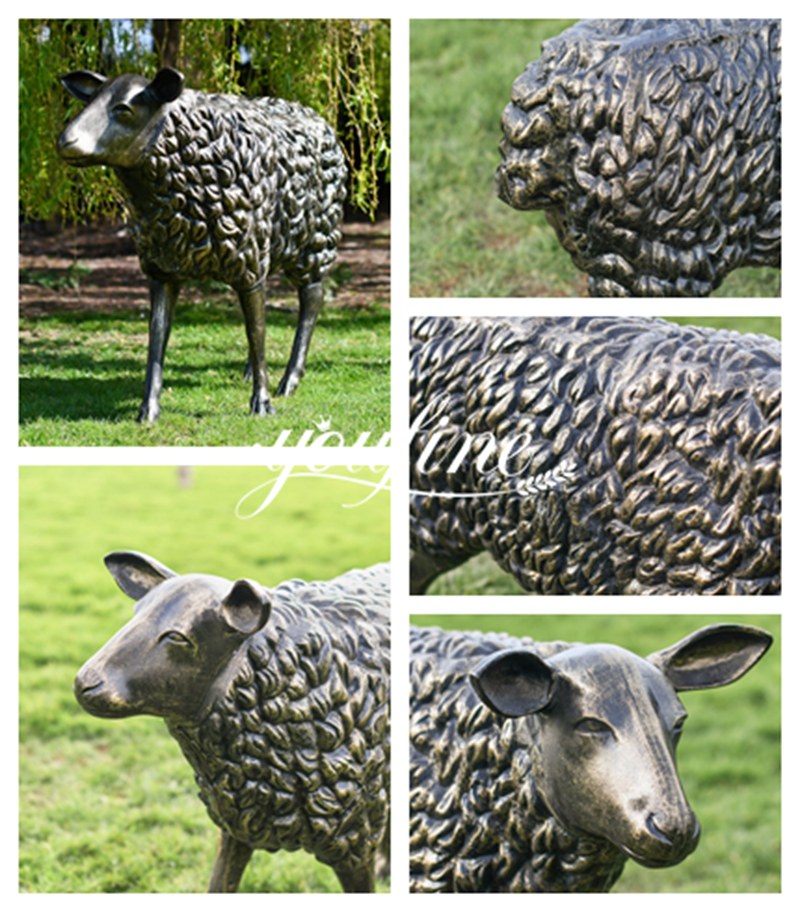 Life Size Bronze Sheep Sculpture Details（4）