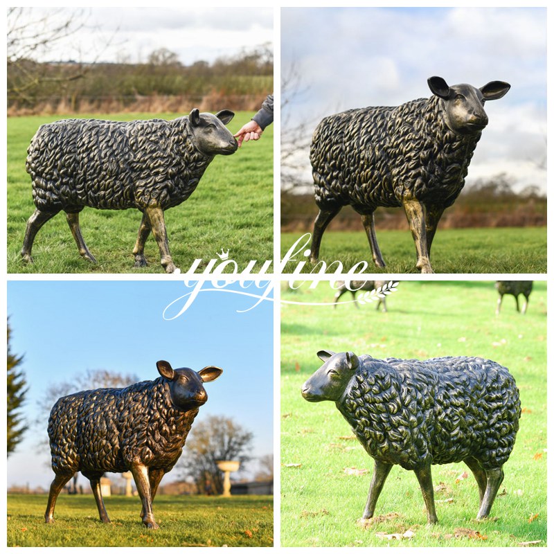 Life Size Bronze Sheep Sculpture for Sale (3)