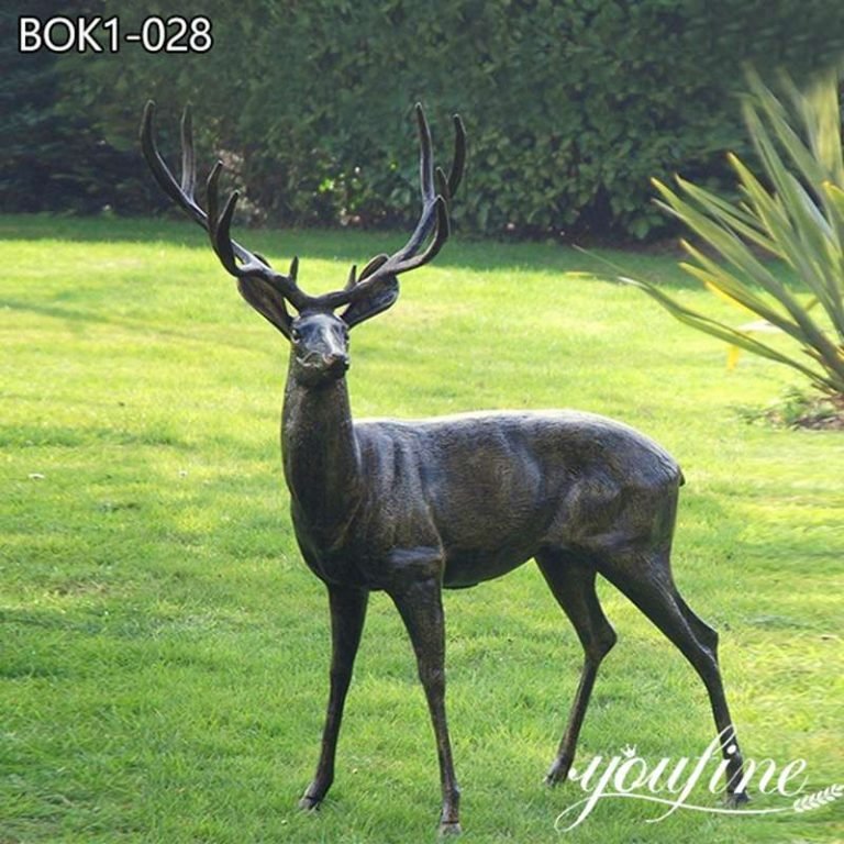 Life Size Bronze Stag Statue Animals Garden Decor Supplier BOK1-028