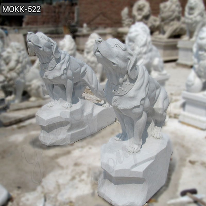 Life Size Detailed Carving Marble Dog Statue for Sale MOKK-522 (3)