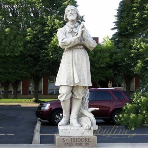 Life Size Marble St Isidore the Farmer Statue for Outdoor CHS-941