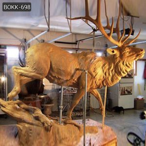  » Elegance Life Size Elk Statue Bronze Animal Decor Supplier BOKK-698