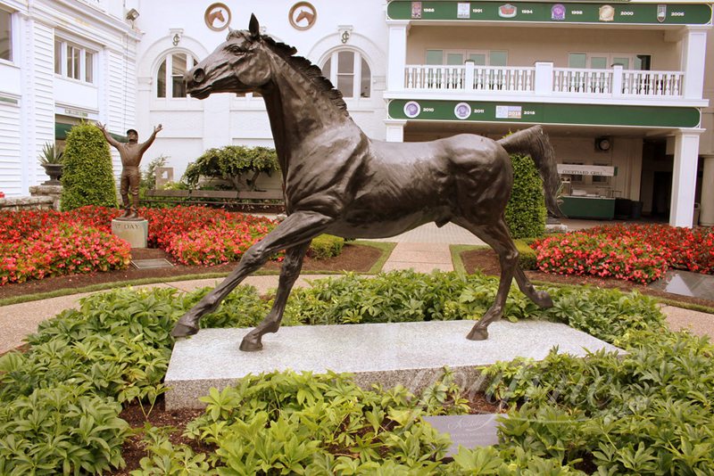 Life size horse sculpture