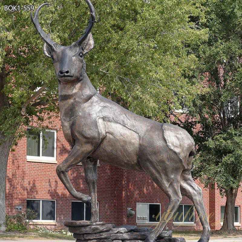 Lovely Bronze Antelope Sculpture
