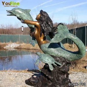 Luxury Bronze Mermaid Statue Fountain Decor for Sale BOKK-793