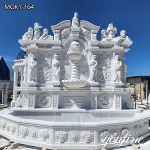  » Magnificent White Marble Wall Fountain for Outdoor