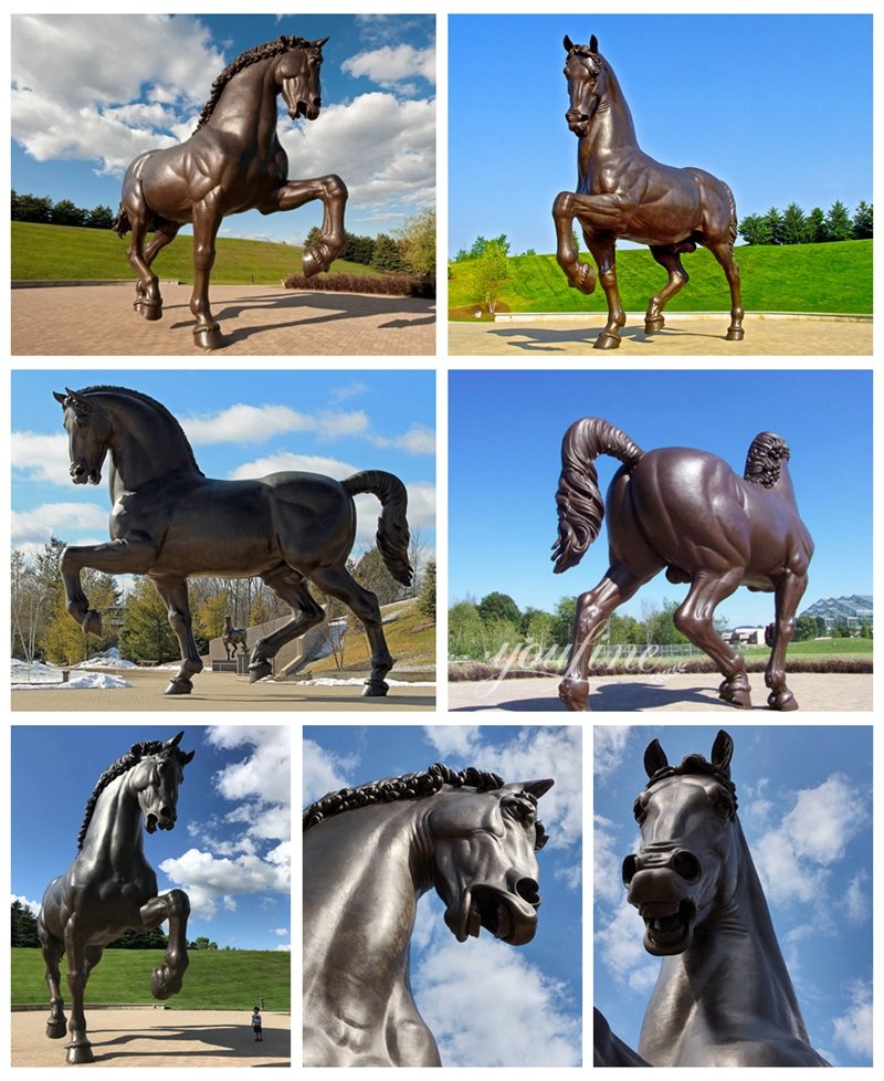 Majestic Leonardo Da Vinci Bronze Horse Details