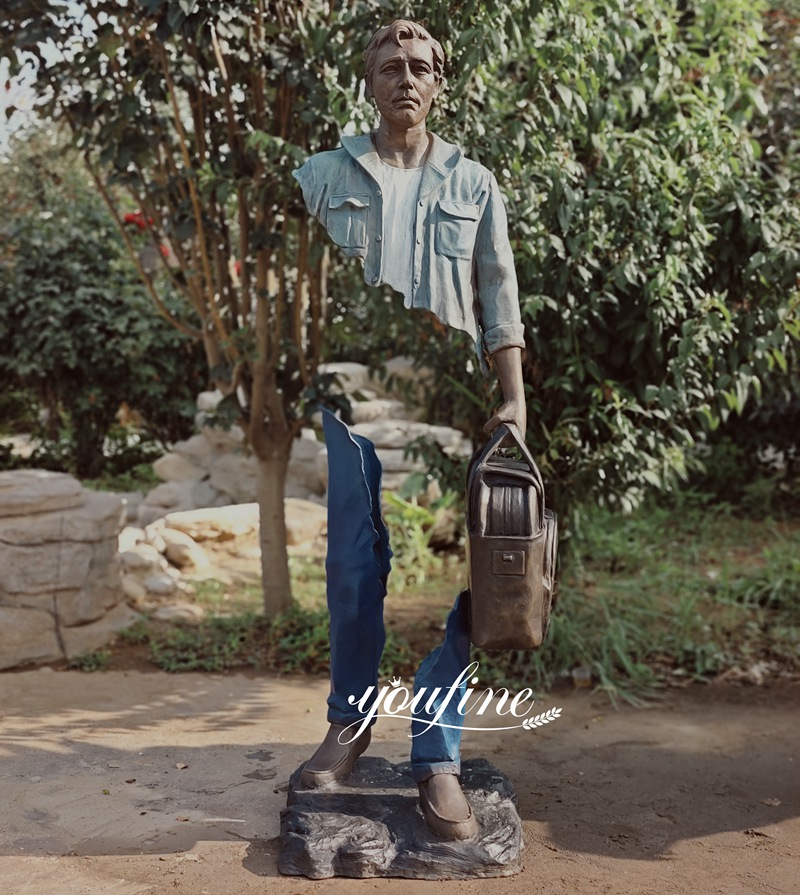 Male Bronze Traveler Sculpture Replica