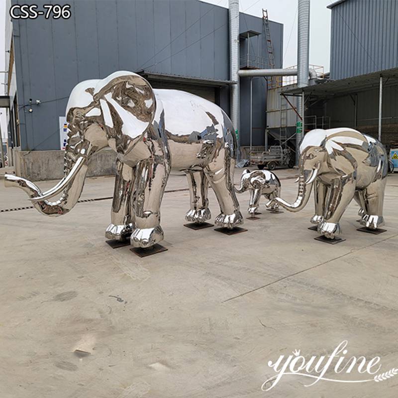 Manufacturer Stainless Steel Modern Elephant Sculpture for Sale CSS-796