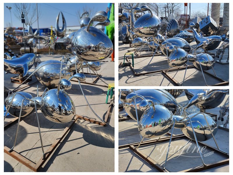Many Big Stainless Steel Ant Sculptures from YouFine Factory