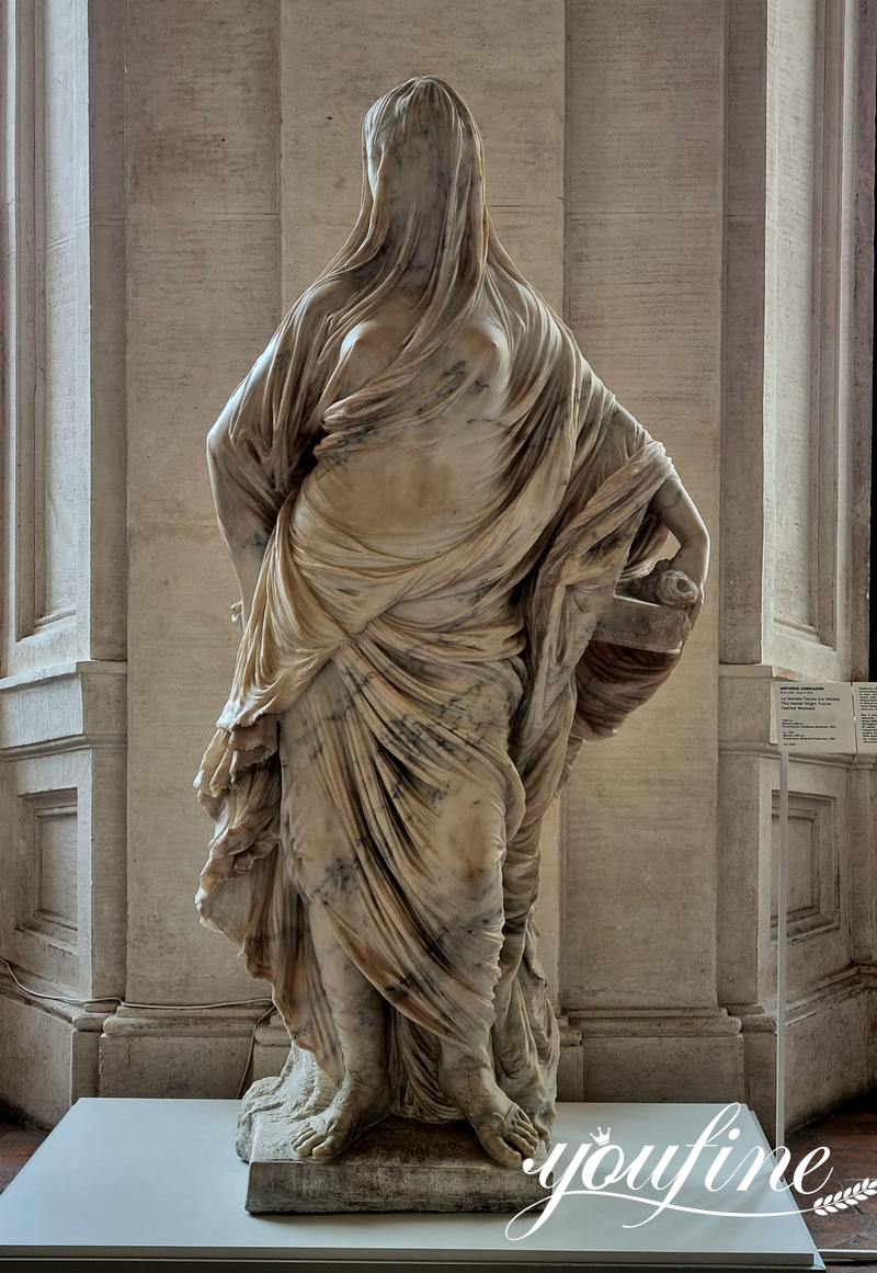 Marble Corradini Vestal Virgin Tuccia Statue