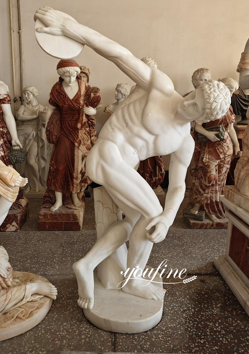 Marble Discobolus Sculpture