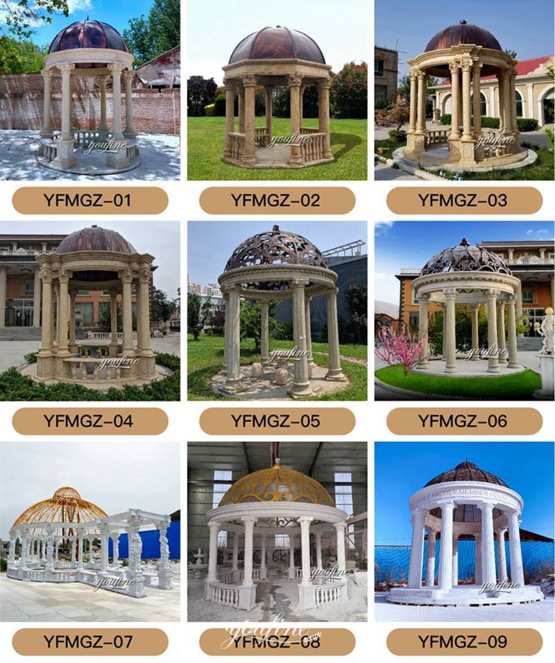 Marble Garden Gazebo with pergola design
