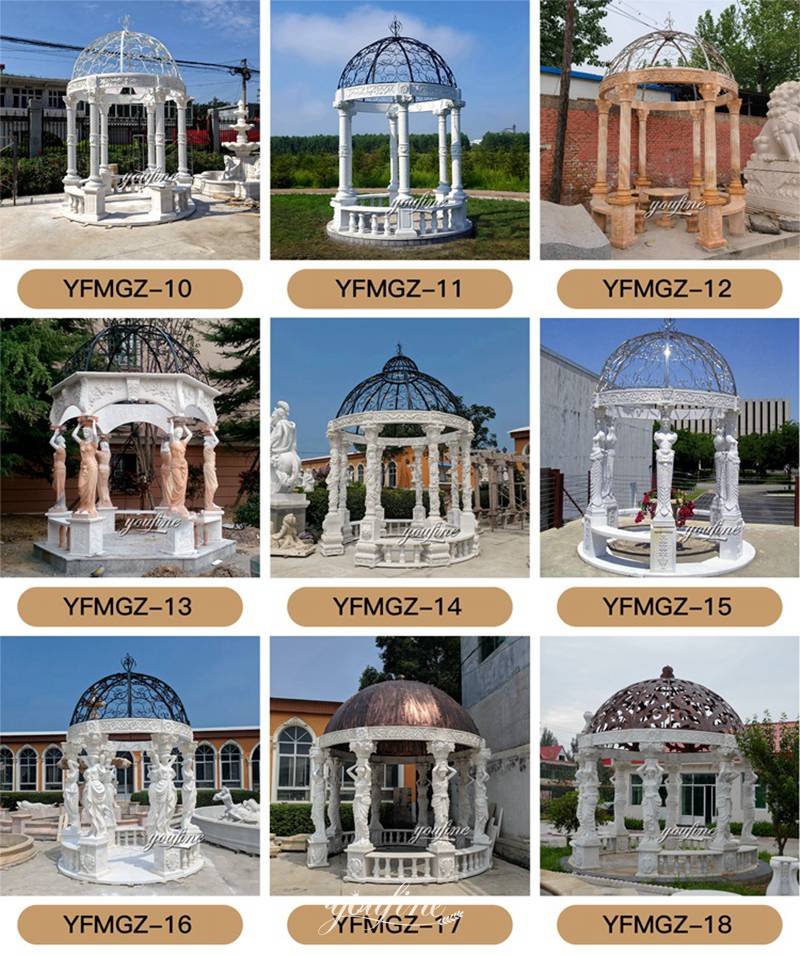 Marble Garden Gazebo with pergola design