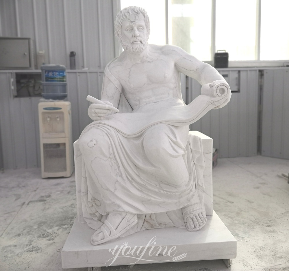 Marble Greek Philosopher Aristotle Statue