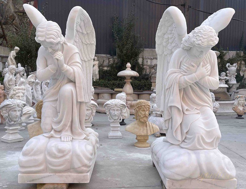 Marble Kneeling Angel Statue (2)