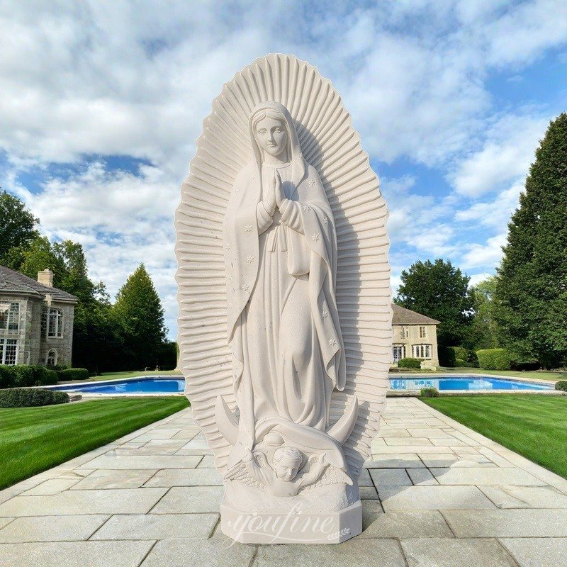 Marble Large Our Lady Of Guadalupe Statue for Sale