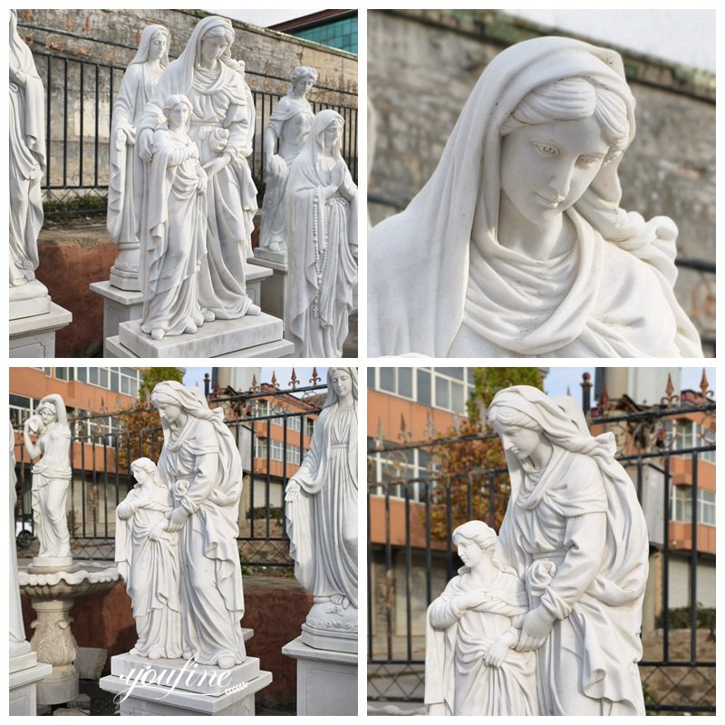 Marble Life Size St Anne Outdoor Statue Details