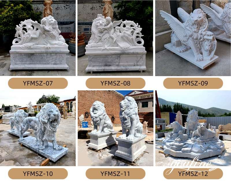 Marble Lion Sculpture - YouFine Sculpture (1)