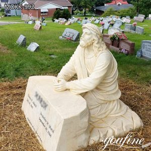 Marble Monument with Jesus Statue Guardian Usage Best Price MOKK-992