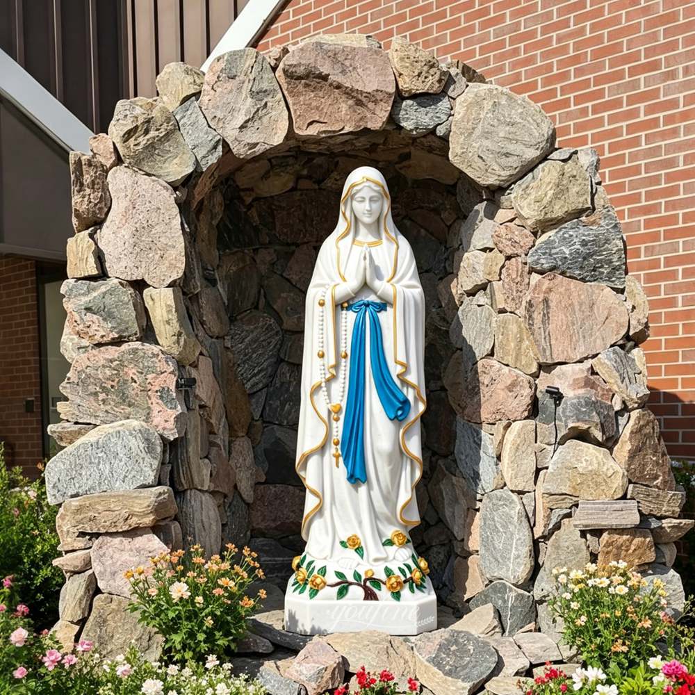 Marble Our Lady of Lourdes Statue for Grotto