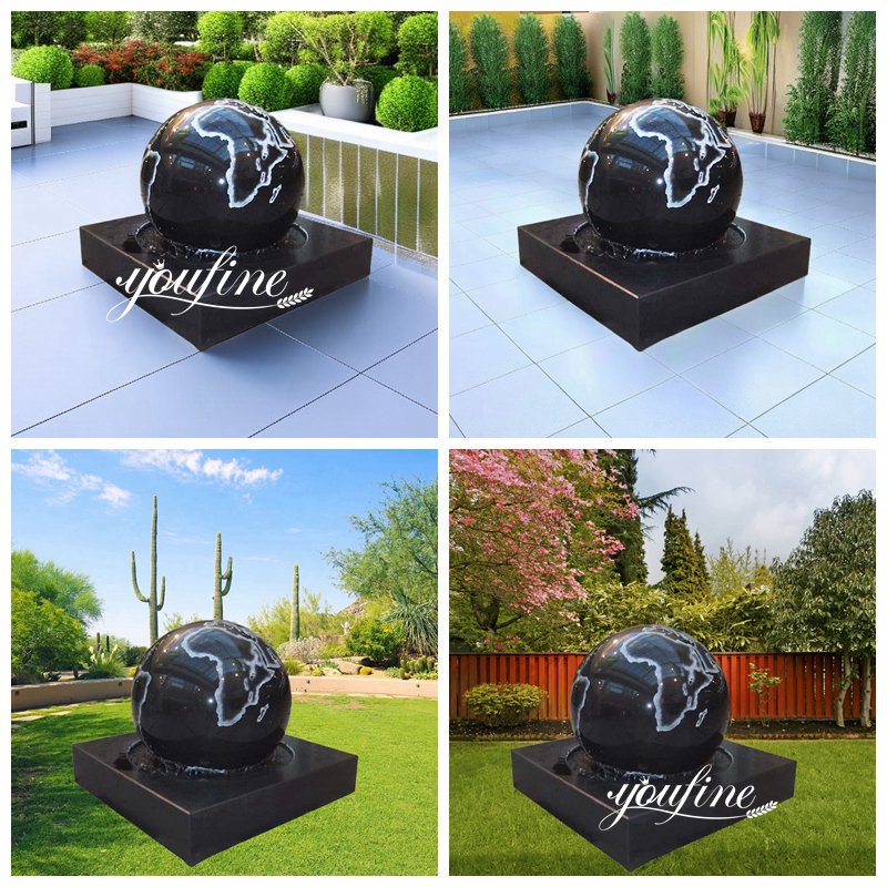 Marble Rolling Sphere Fountain Application