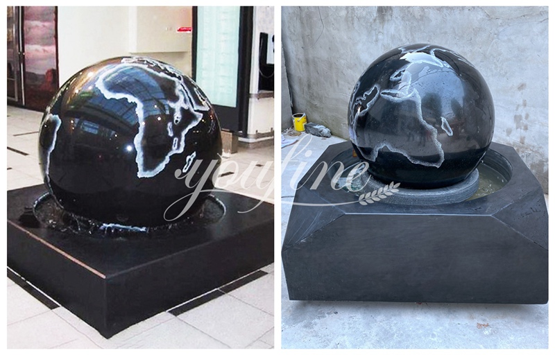Marble Rolling Sphere Fountain Features