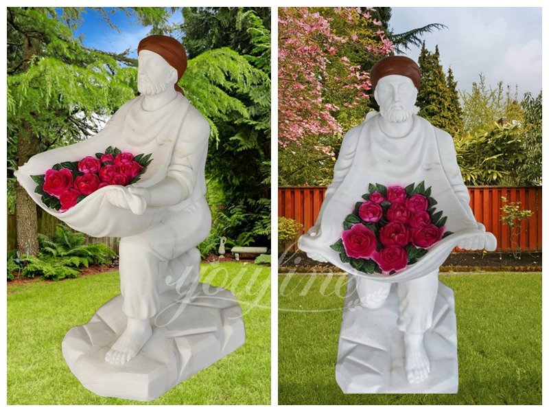 Marble Saint Juan Diego Statue Details