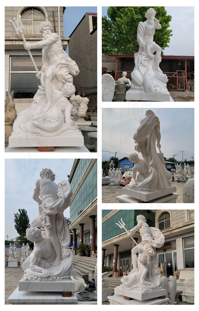 Marble Sea God Poseidon statue