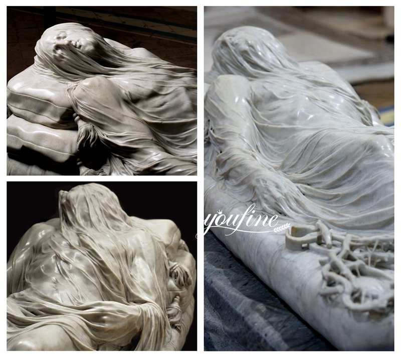 Marble Veiled Christ Statue Details